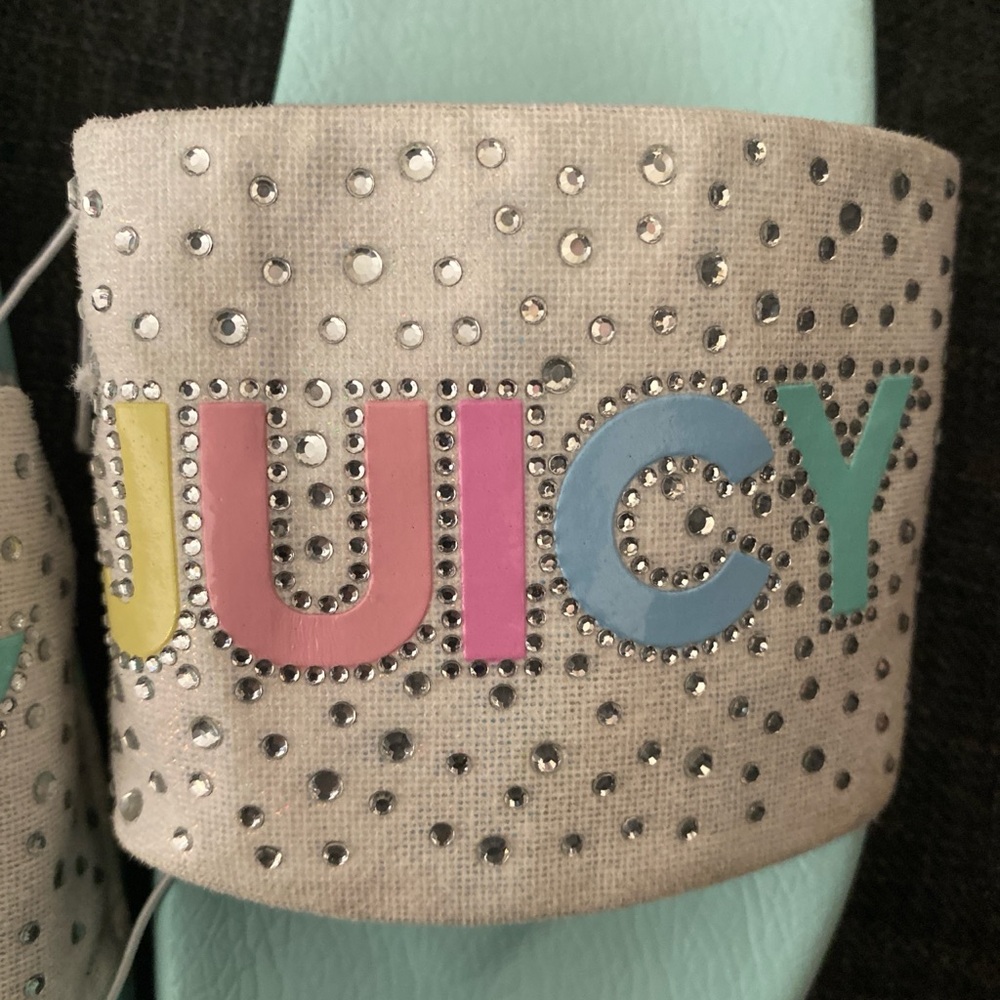 Juicy couture slides multi colored new with tag size 5M